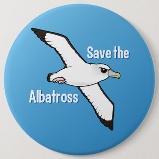 Save the Albatross (flight) 6 Cm Round Badge