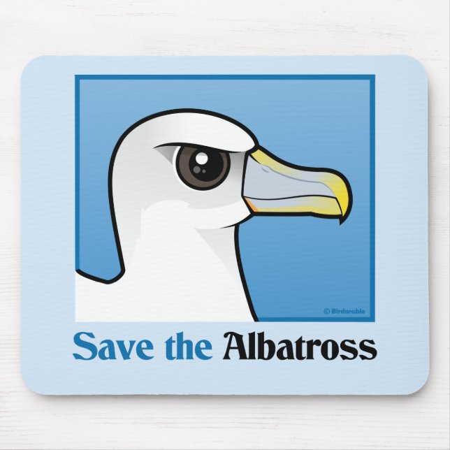 Save the Albatross (portrait) Mouse Mat (Front)