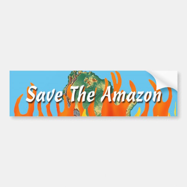 Save The Amazon Bumper Sticker (Front)