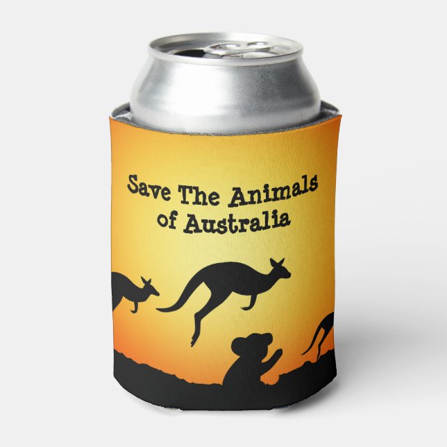 Save The Animals of Australia Can Cooler (Can Front)