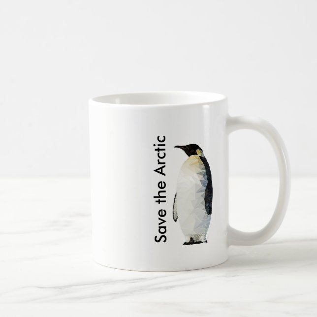 Save the Arctic Polyart Penguin Mug (Right)