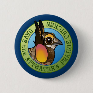 Save the Attwater's Prairie Chicken 6 Cm Round Badge