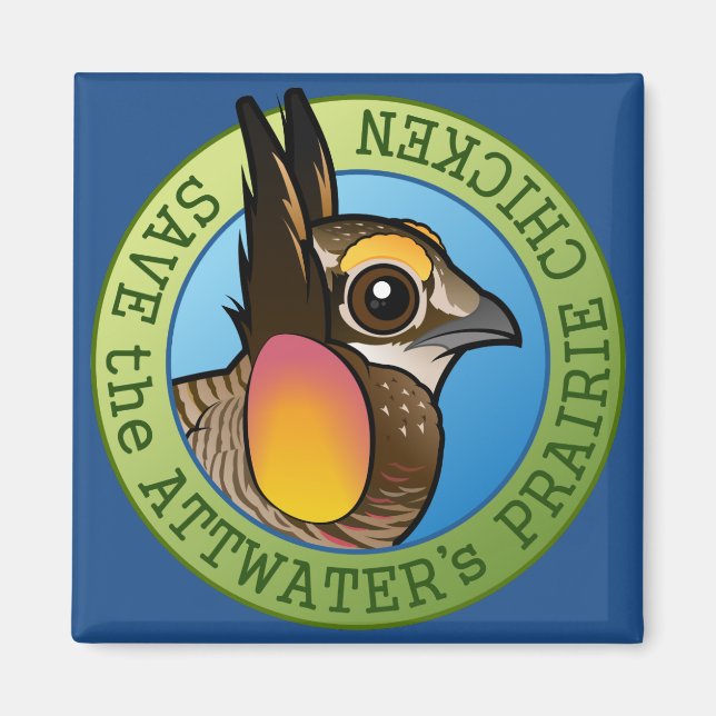 Save the Attwater's Prairie Chicken Magnet (Front)