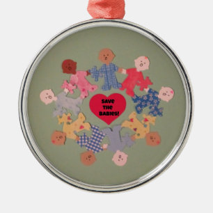 Save the Babies Metal Tree Decoration