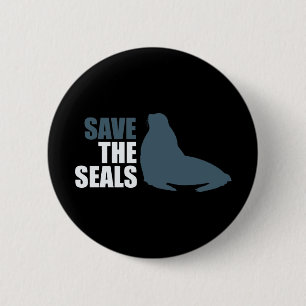 Save the Baby Seals Do Not Club 6 Cm Round Badge