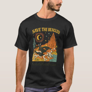 Save The Beagles endtheabuse Vintage Animal Rescue T-Shirt
