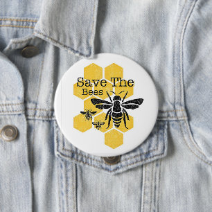 Save The Bees 10 Cm Round Badge