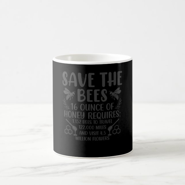 Save the bees 16 ounce of honey coffee mug (Center)