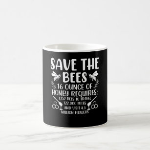 Save the bees 16 ounce of honey coffee mug