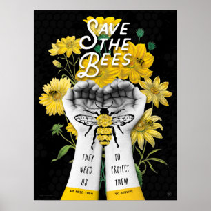 SAVE THE BEES! - 18x24 POSTER