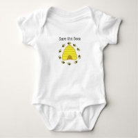 Save the Bees Baby Girl One Piece Infant Outfit