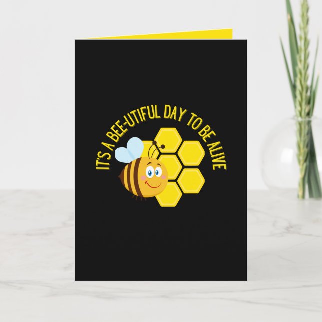 Save the Bees BEE Slogan Quotes Awareness Gifts Card (Front)