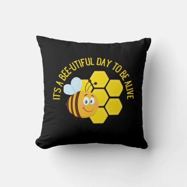 Save the Bees BEE Slogan Quotes Awareness Gifts Cushion (Front)