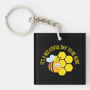 Save the Bees BEE Slogan Quotes Awareness Gifts Key Ring