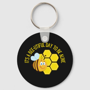 Save the Bees BEE Slogan Quotes Awareness Gifts Key Ring