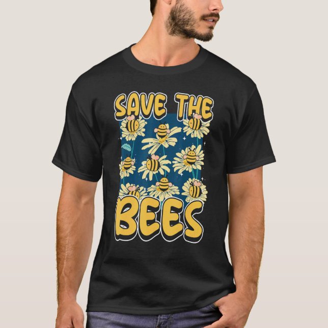 Save the bees Beekeeper cute honey bee costume 9 T-Shirt (Front)