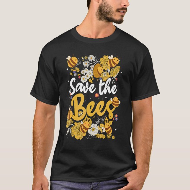 Save the bees Beekeeper cute honey bee costume T-Shirt (Front)