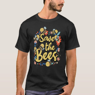 Save the bees Beekeeper cute honey bee costume whi T-Shirt