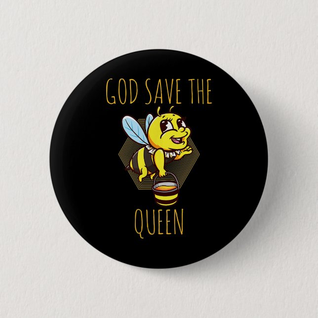 Save The Bees Beekeeper Environmental Protection _ 6 Cm Round Badge (Front)