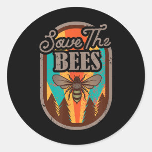Save The Bees Beekeeper Environmental Protection _ Classic Round Sticker