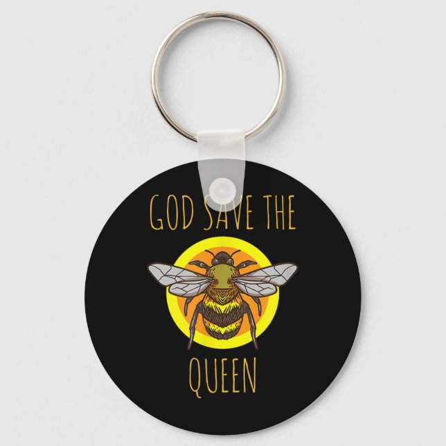 Save The Bees Beekeeper Environmental Protection  Key Ring (Front)