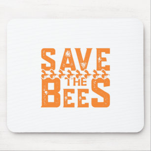 Save The Bees-bees-bee-nature-yellow-cute Mouse Mat