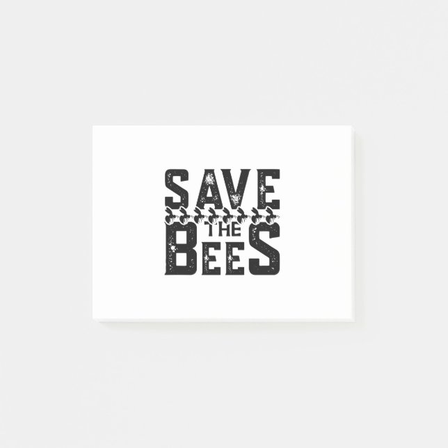 Save The Bees-bees-bee-nature-yellow-cute Post-it Notes (Front)