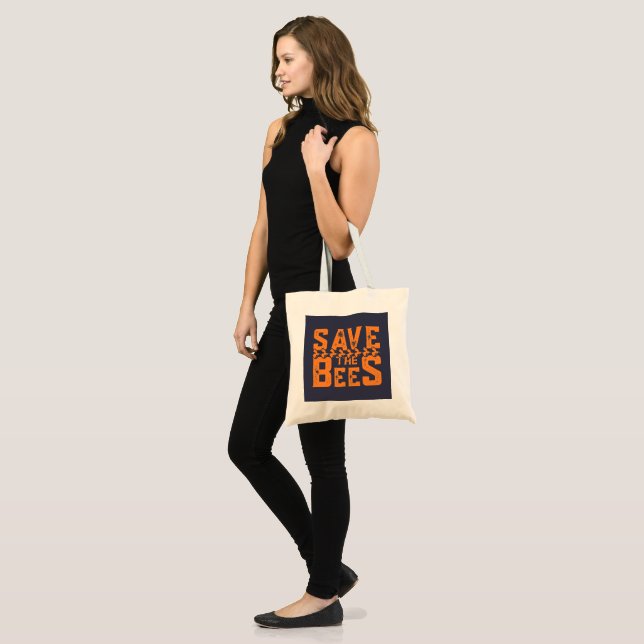 Save The Bees-bees-bee-nature-yellow-cute Tote Bag (Front (Model))