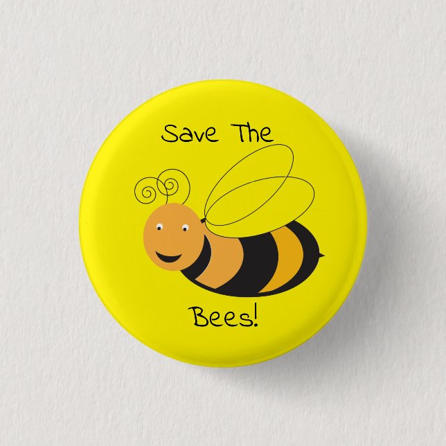 Save The Bees Button (Front)