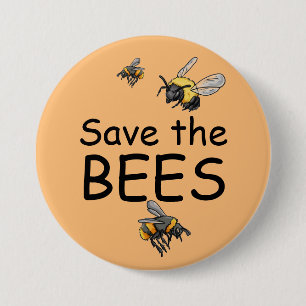 Save the Bees Button