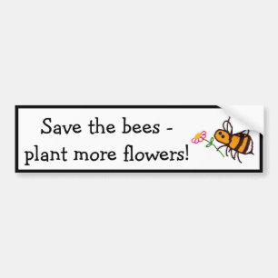 Save the bees car bumber sticker
