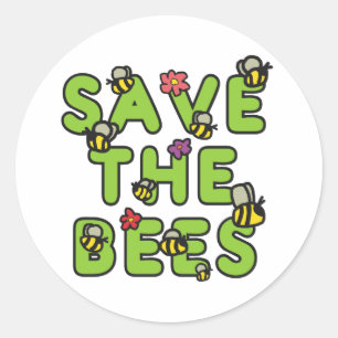 Save The Bees Classic Round Sticker