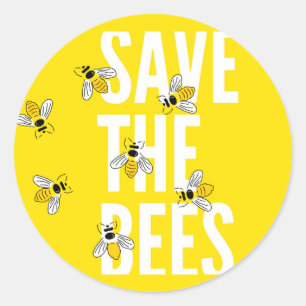 Save The Bees Classic Round Sticker