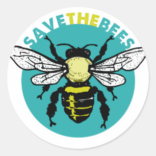 Save The Bees Classic Round Sticker