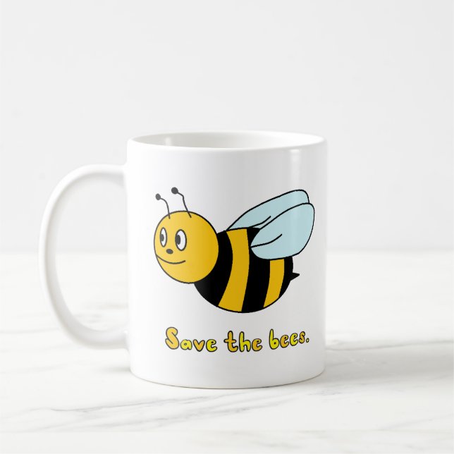 'Save the Bees' Coffee Mug (Left)