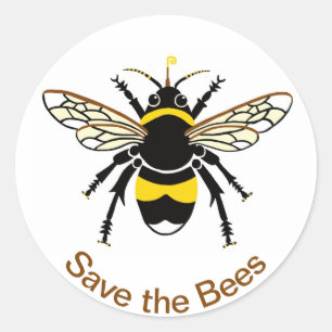 Save the BEES -Conservation - Endangered species Classic Round Sticker