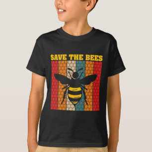 Save The Bees Earth Day Retro Vintage Climate Chan T-Shirt