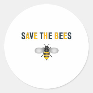 Save The Bees Earth Day Save The Planet Gift Classic Round Sticker
