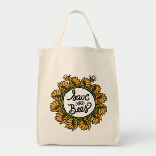 Save the Bees Earth day Tote Bag