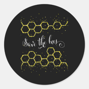Save The Bees Environmental Nature Protection Gift Classic Round Sticker