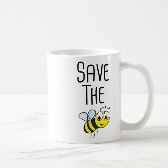 Save The Bees - Environmental Protection Bee Beeke Coffee Mug (Right)