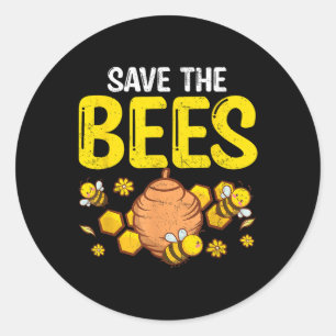 Save The Bees Environmental Protection Earth Day G Classic Round Sticker
