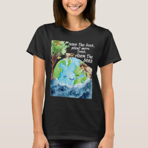 Save The Bees - Environmental Protection Earth Day T-Shirt