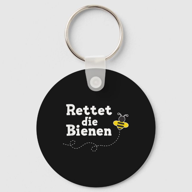 Save The Bees Environmental Protection For Beekeep Key Ring (Front)