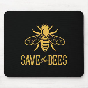 Save The Bees -Flowers Hives Earth Day Environment Mouse Mat