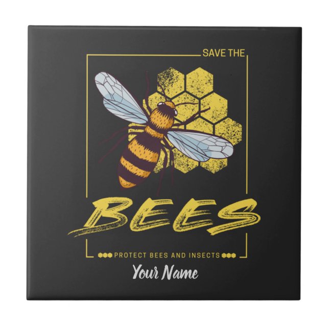 Save the Bees for Beekeeper and Apiarist Tile (Front)
