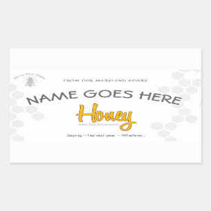 'Save The Bees' Honey Jar Custom Label