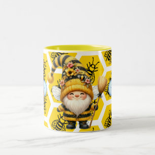 Save the Bees Inspirational Bee Honey Lover Gift Two-Tone Coffee Mug
