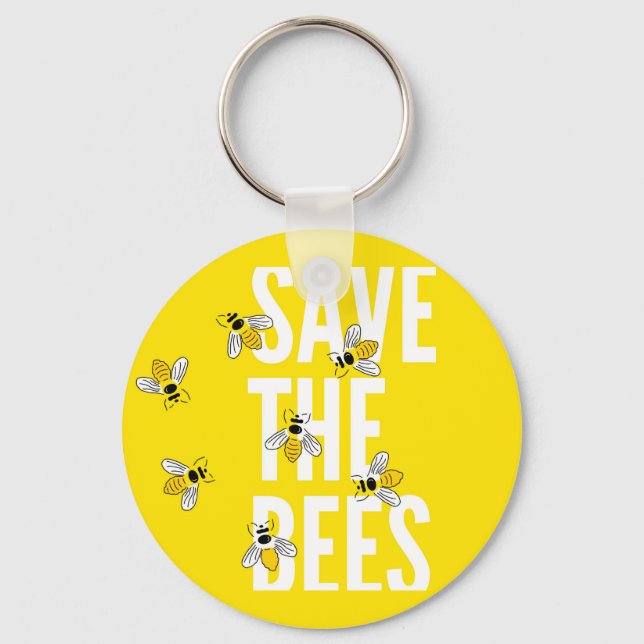 Save The Bees Key Ring (Front)