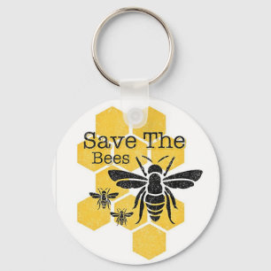 Save The Bees Key Ring